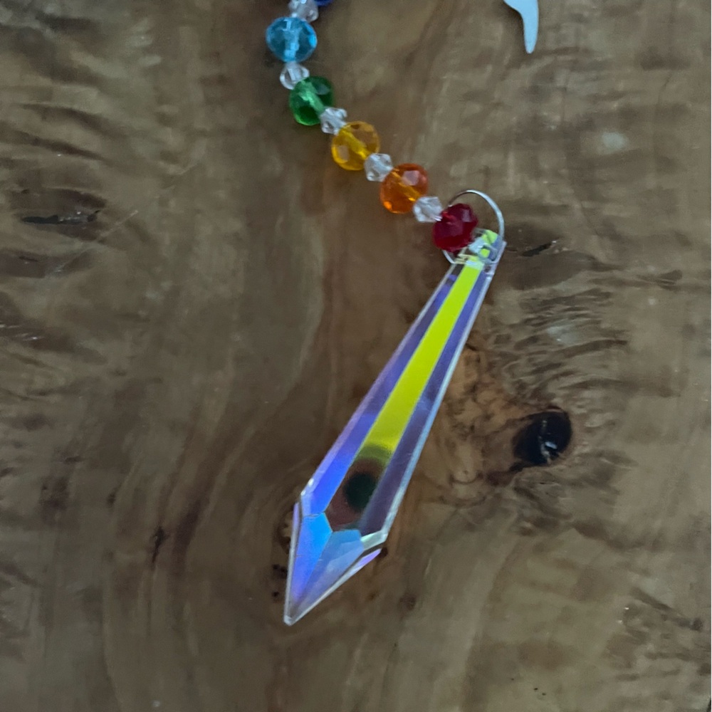 Fairy Butterfly Beaded Sun Catcher Hanging Crystal Wind Chimes Car decor New - Picture 9 of 16